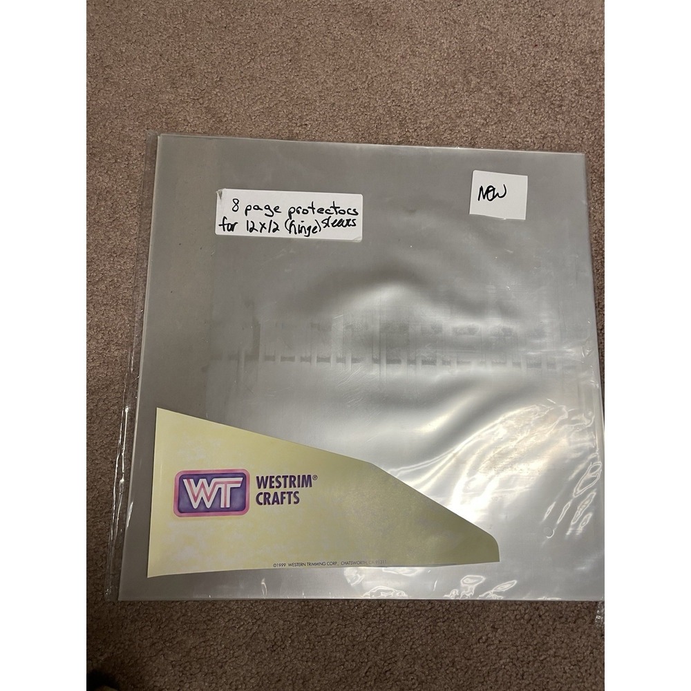 Westrim Crafts 8 Slip On Page Protective Sleeve 12x12 New